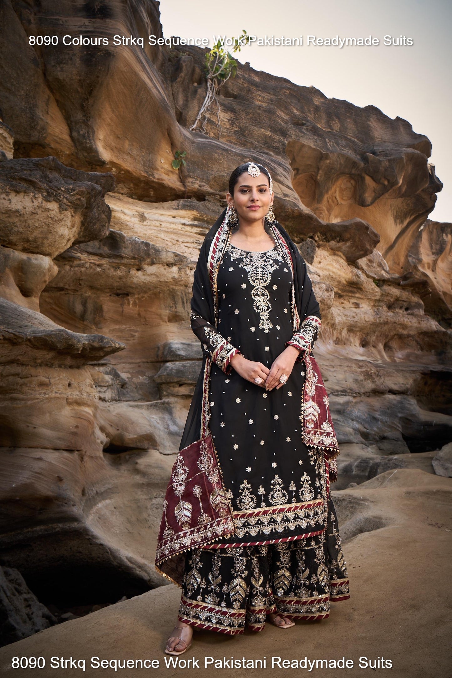 8090 Colours Strkq Sequence Work Pakistani Readymade Suits