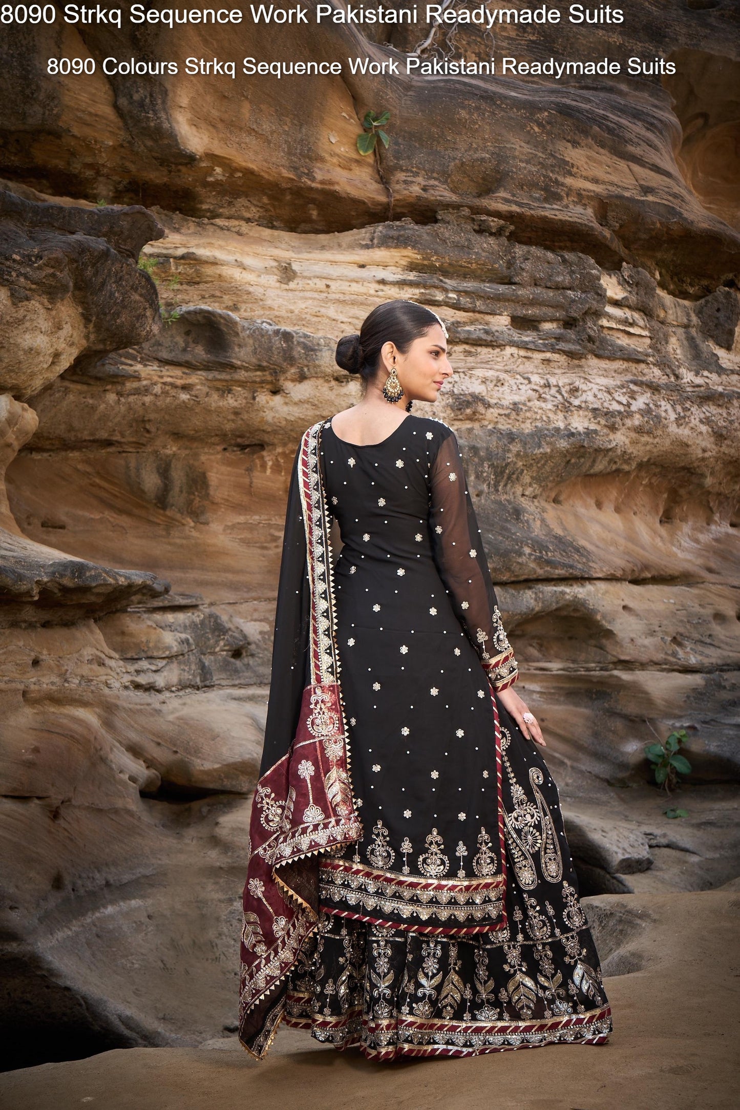 8090 Colours Strkq Sequence Work Pakistani Readymade Suits