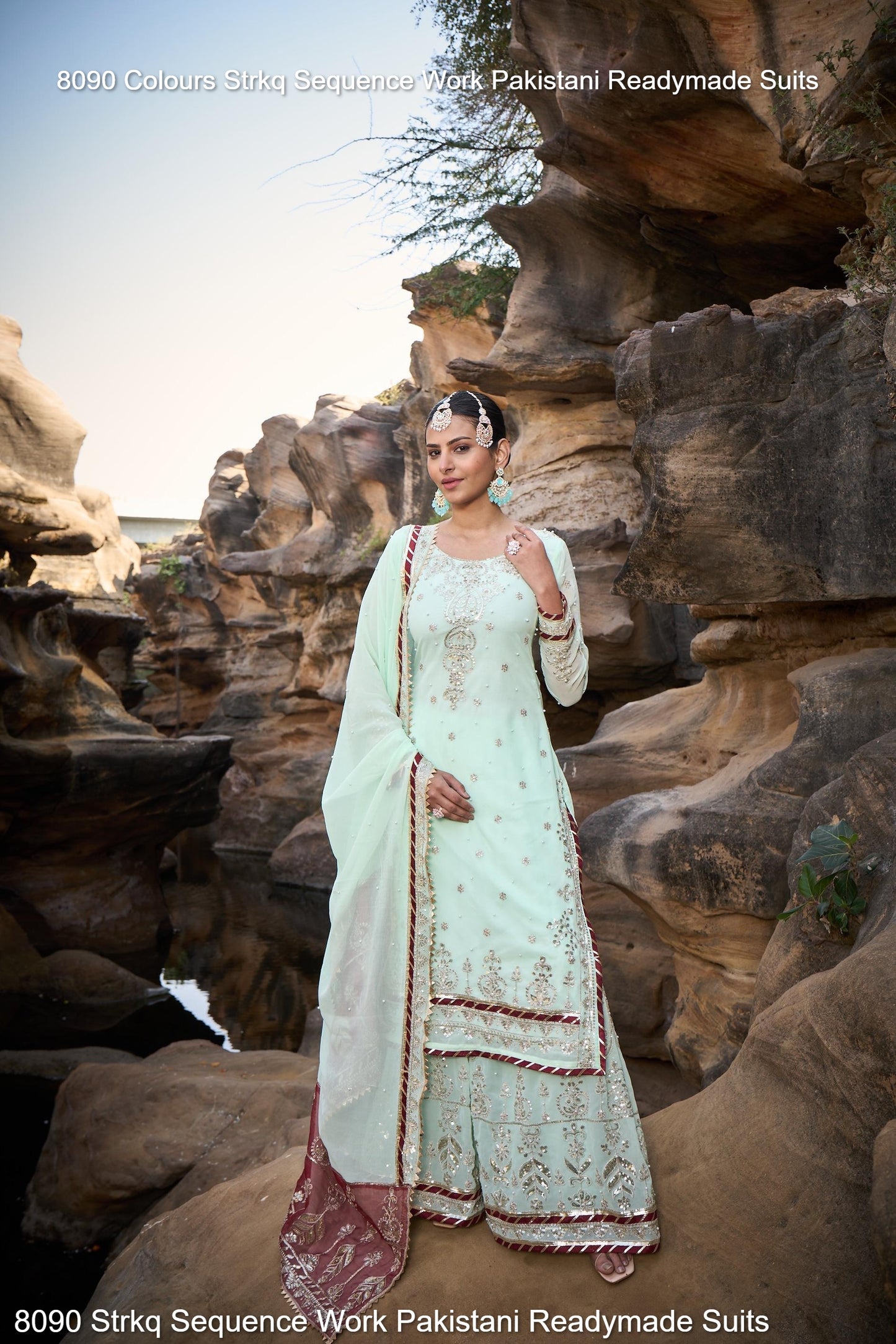 8090 Colours Strkq Sequence Work Pakistani Readymade Suits
