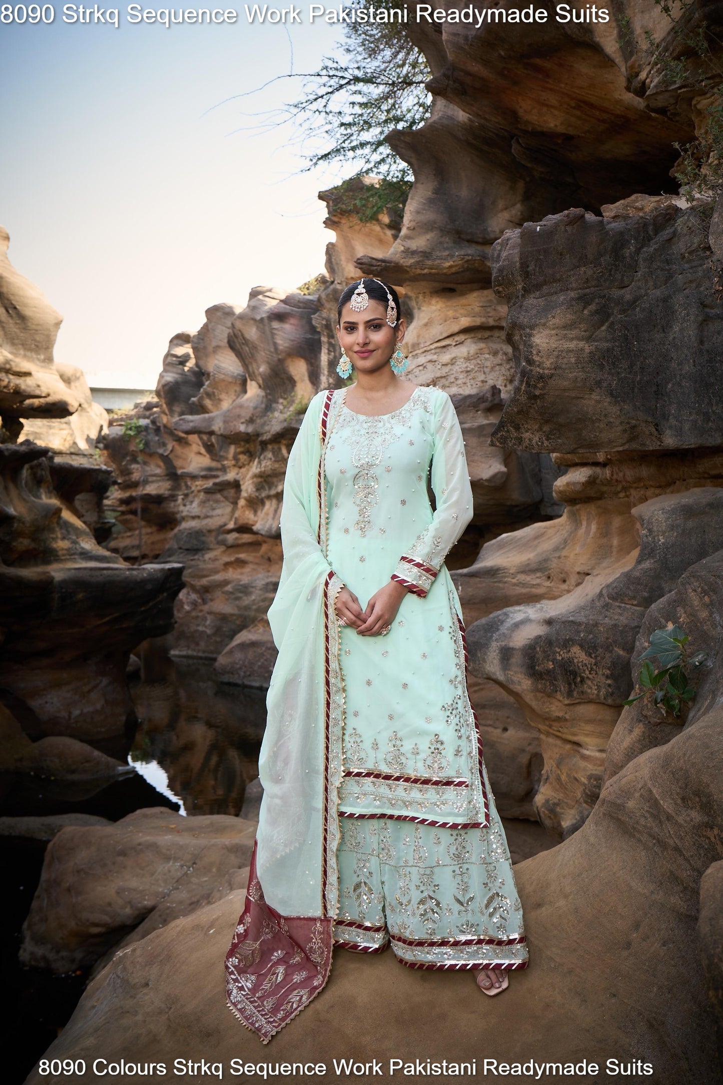 8090 Colours Strkq Sequence Work Pakistani Readymade Suits