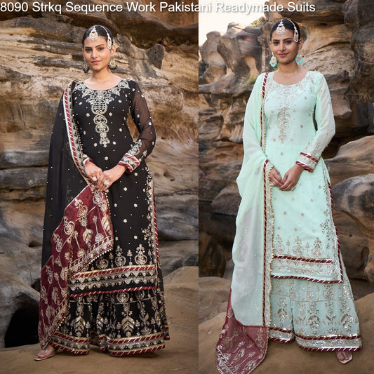 8090 Strkq Sequence Work Pakistani Readymade Suits