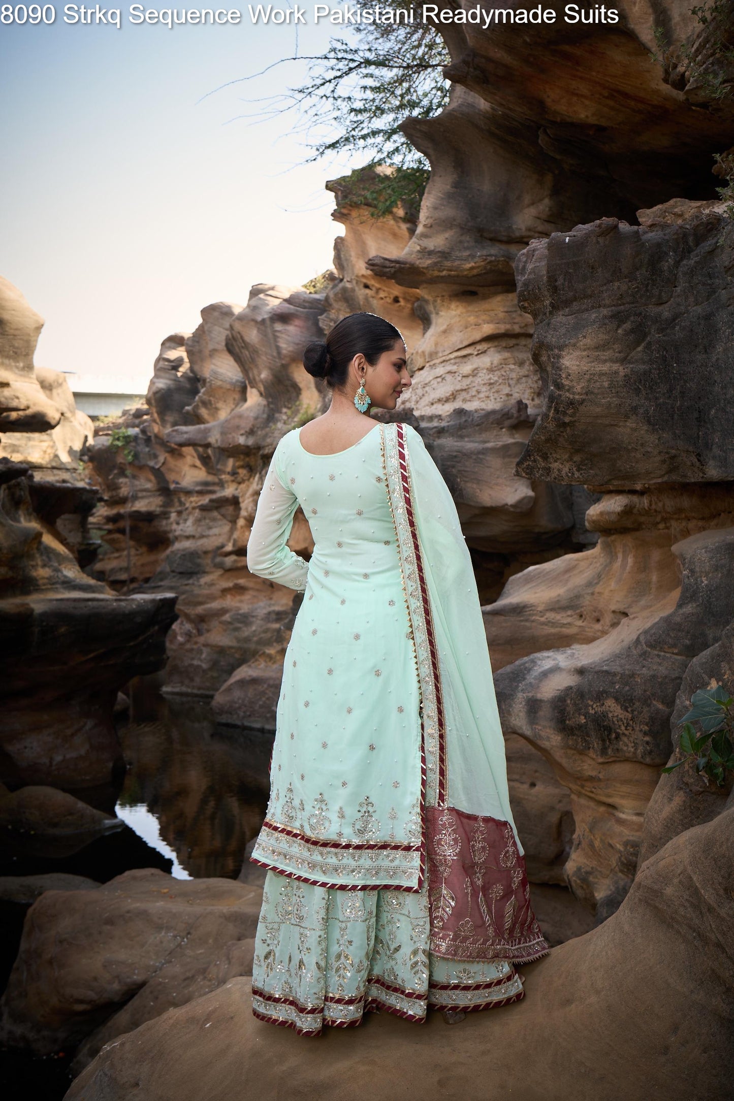 8090 Strkq Sequence Work Pakistani Readymade Suits