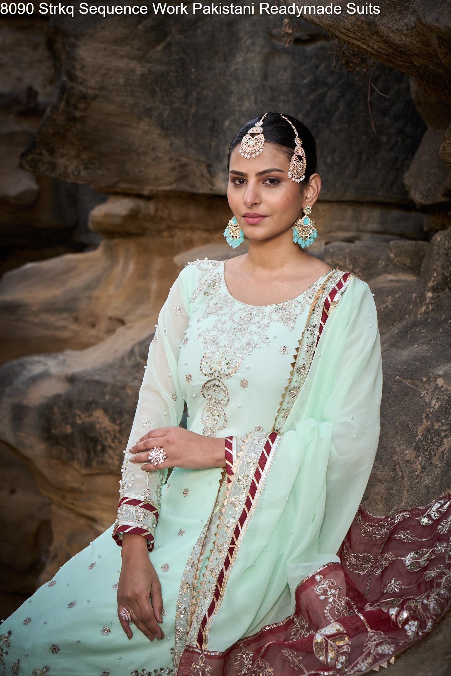 8090 Strkq Sequence Work Pakistani Readymade Suits