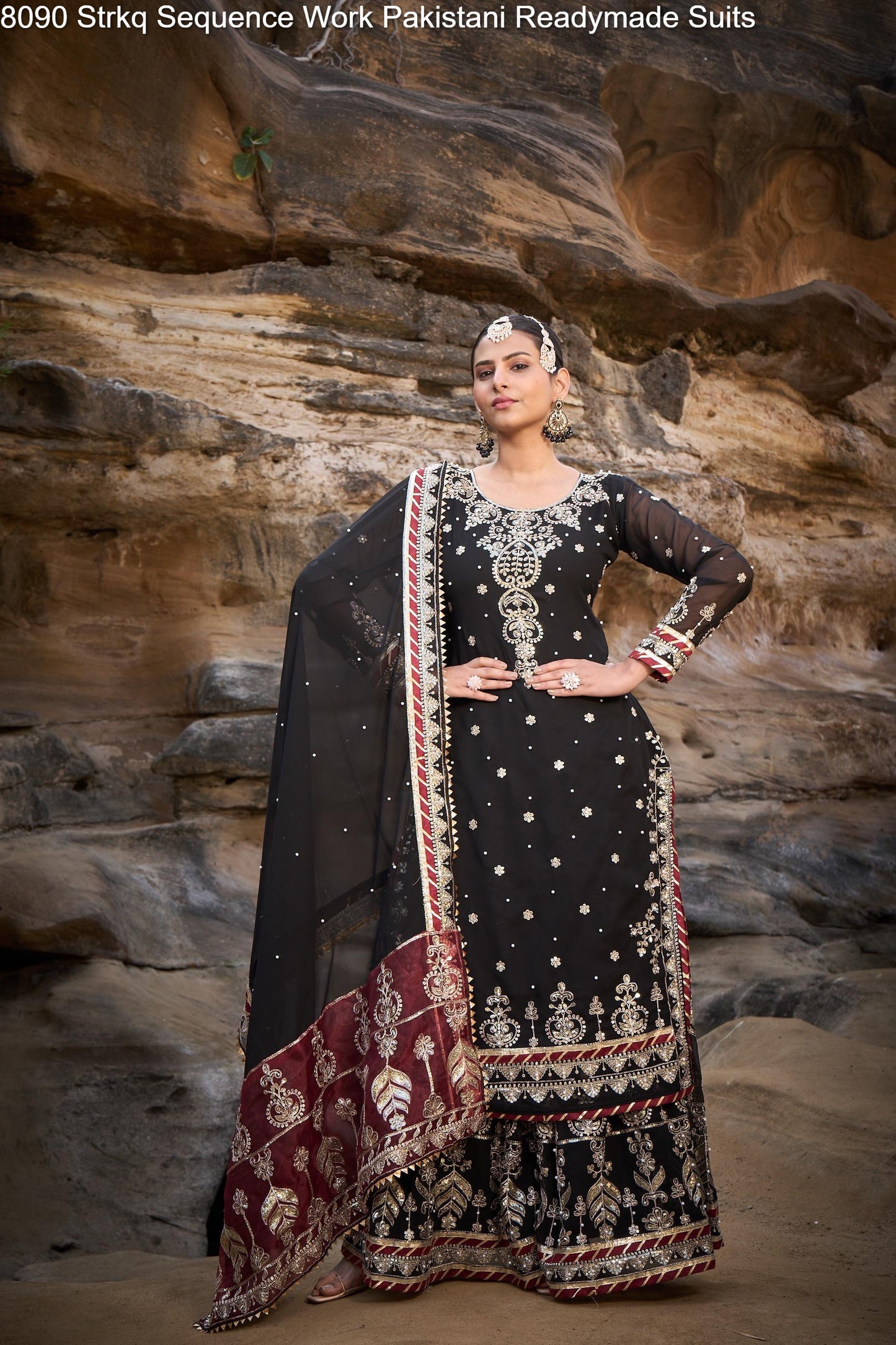 8090 Strkq Sequence Work Pakistani Readymade Suits