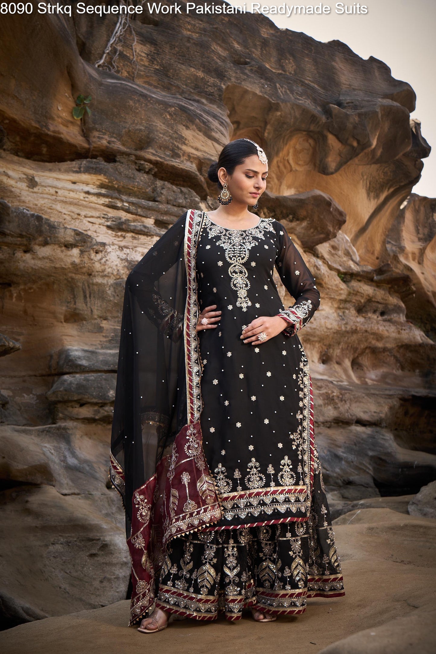 8090 Strkq Sequence Work Pakistani Readymade Suits