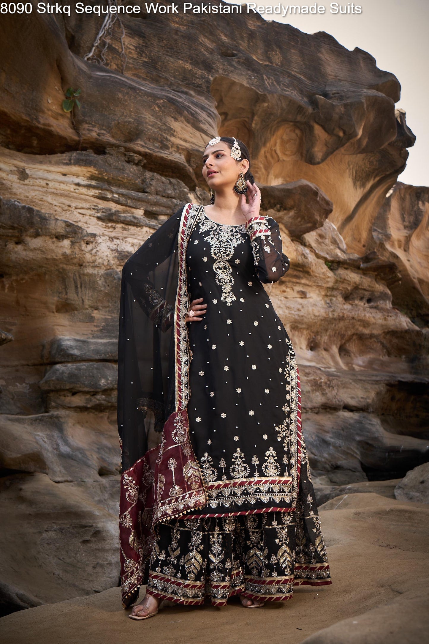 8090 Strkq Sequence Work Pakistani Readymade Suits