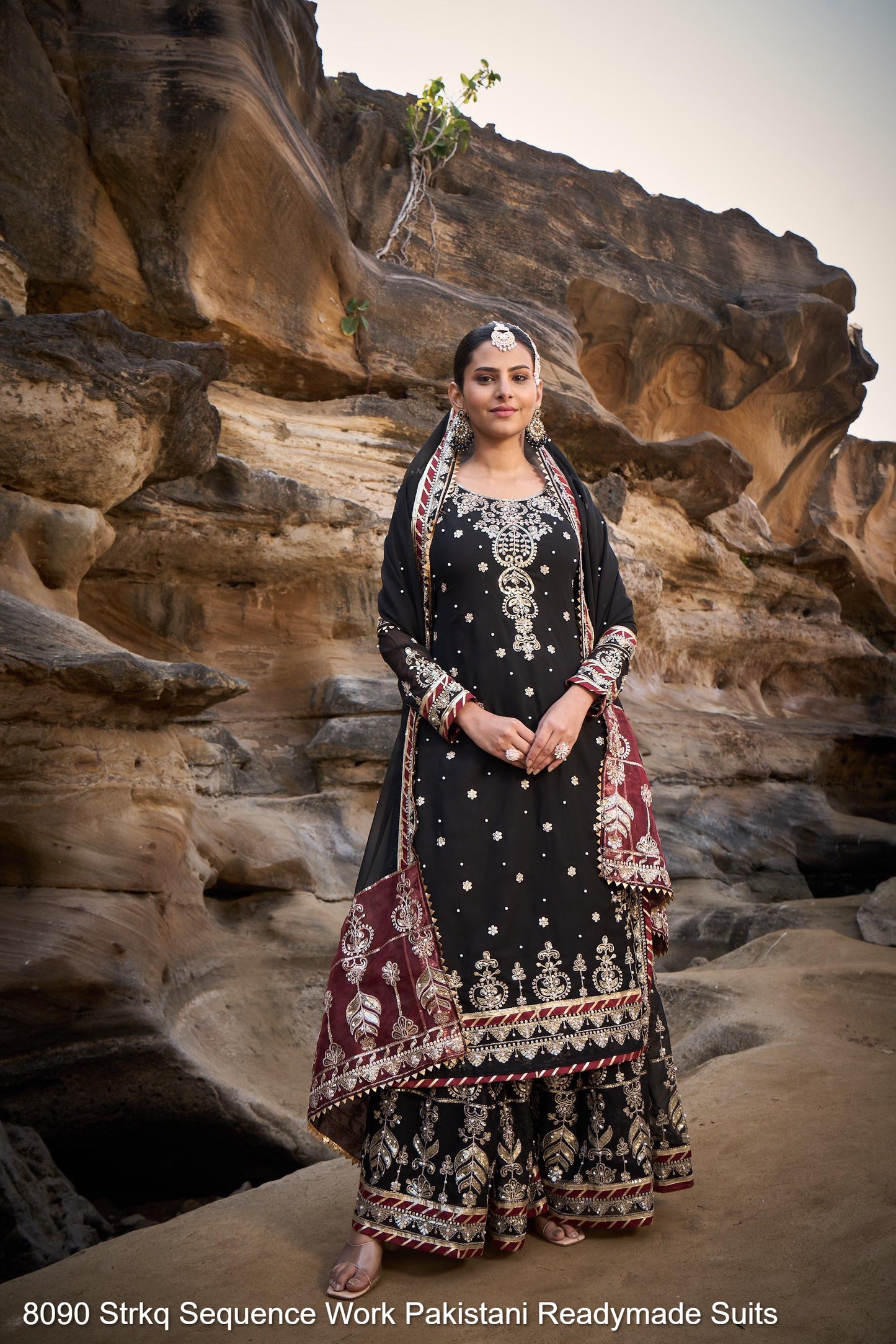 8090 Strkq Sequence Work Pakistani Readymade Suits