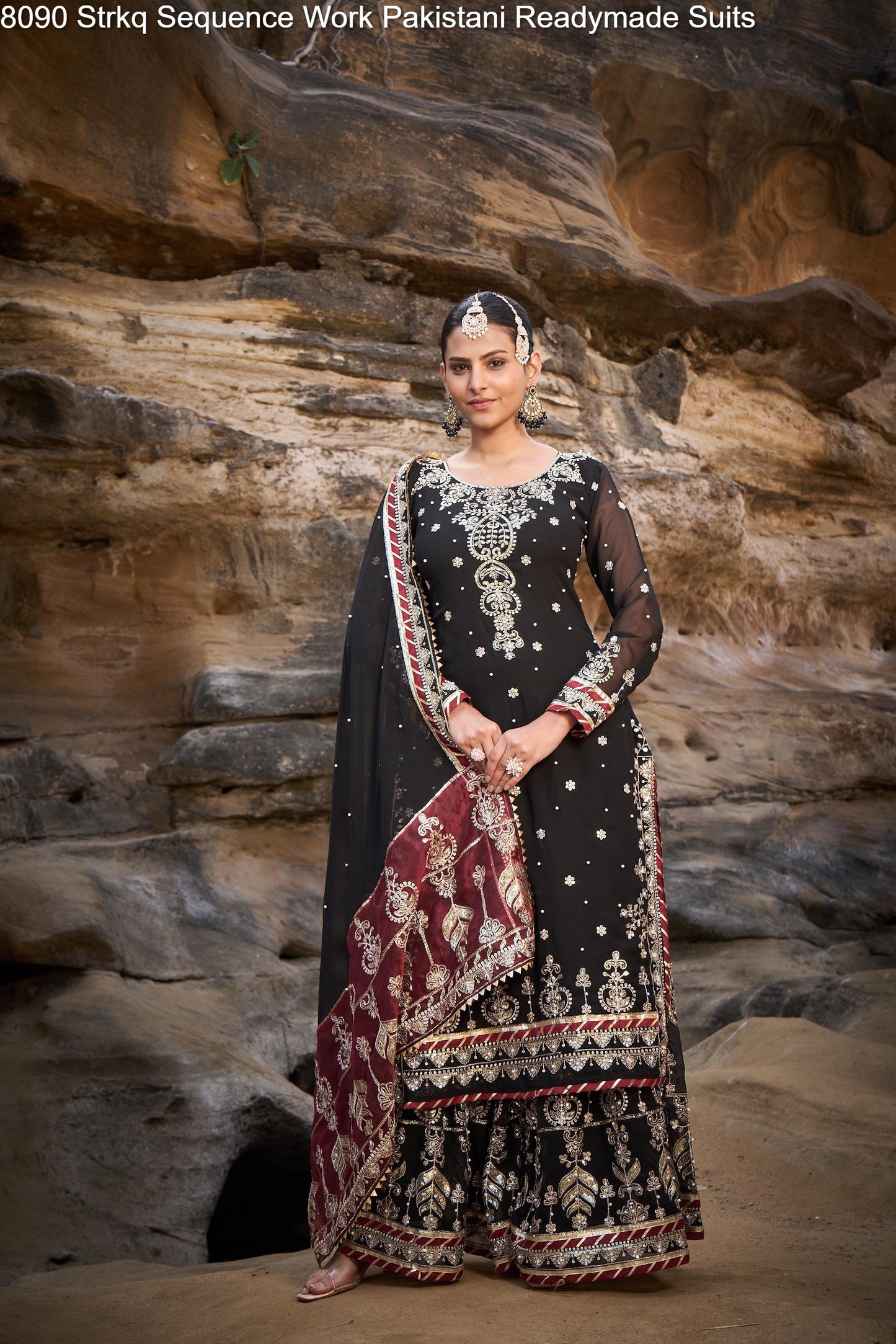 8090 Strkq Sequence Work Pakistani Readymade Suits