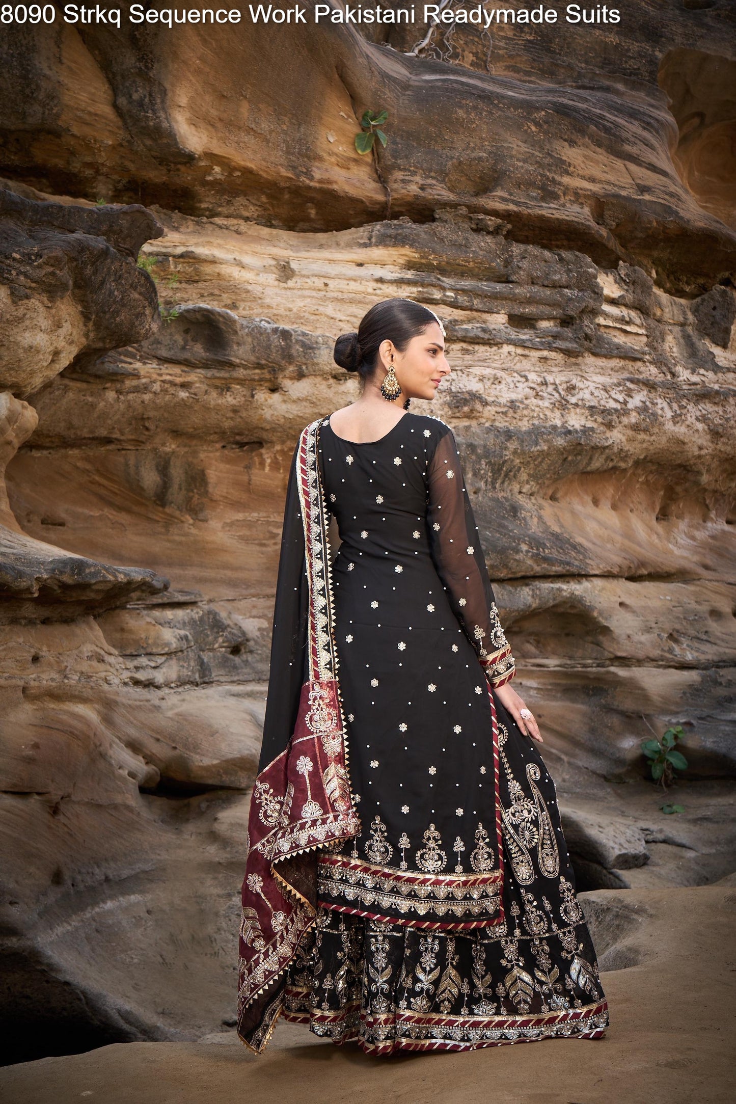 8090 Strkq Sequence Work Pakistani Readymade Suits