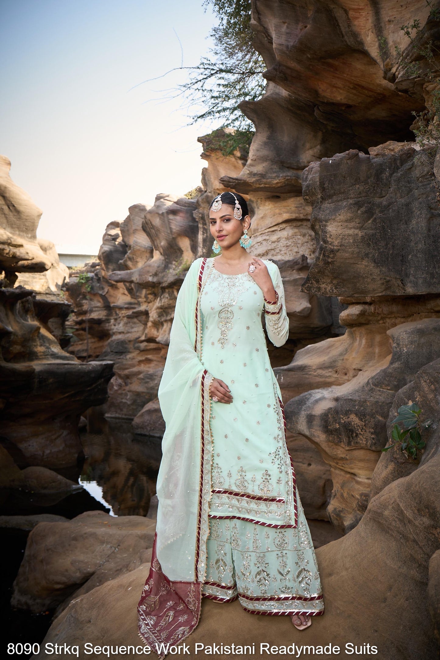 8090 Strkq Sequence Work Pakistani Readymade Suits