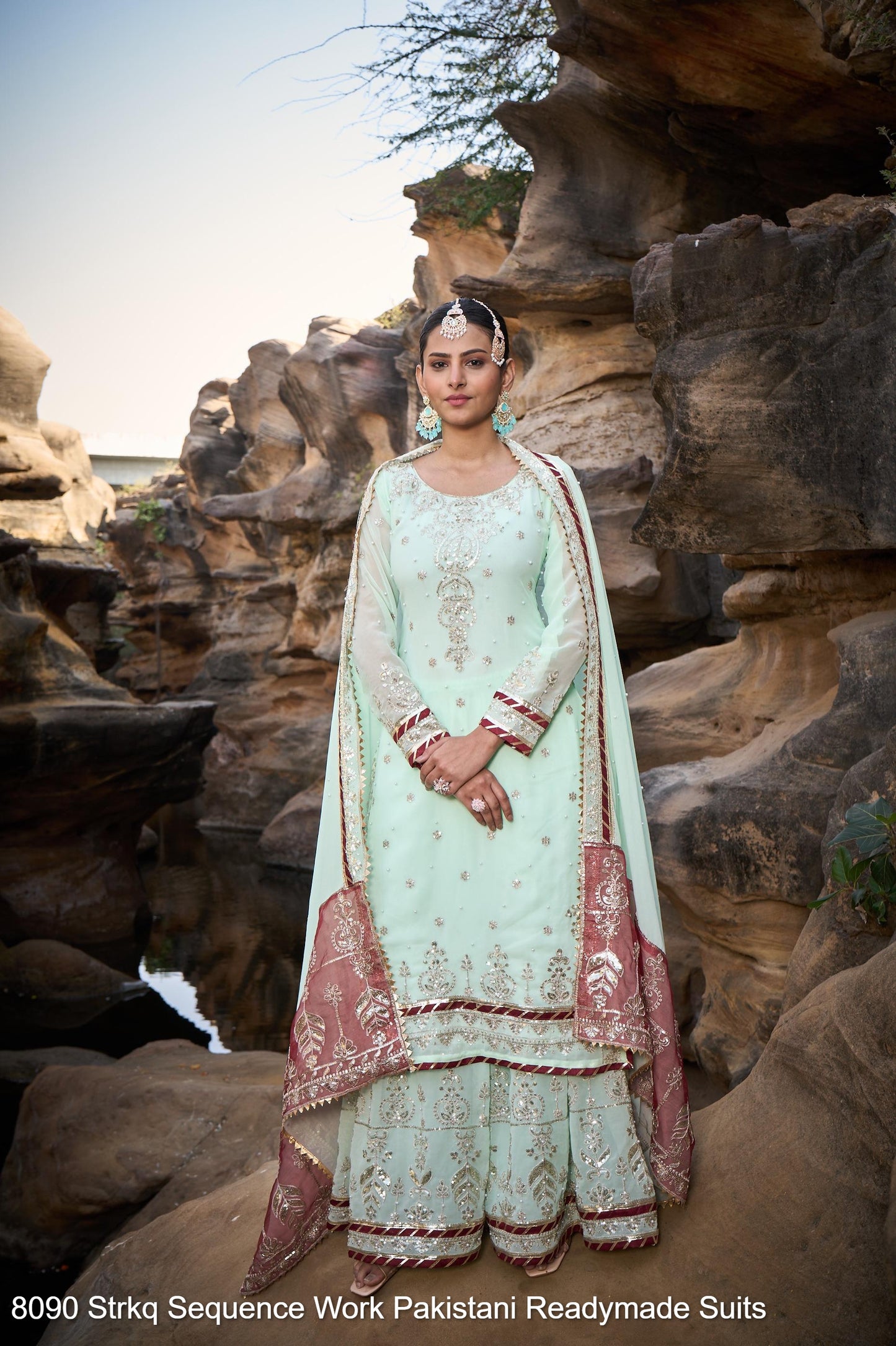 8090 Strkq Sequence Work Pakistani Readymade Suits