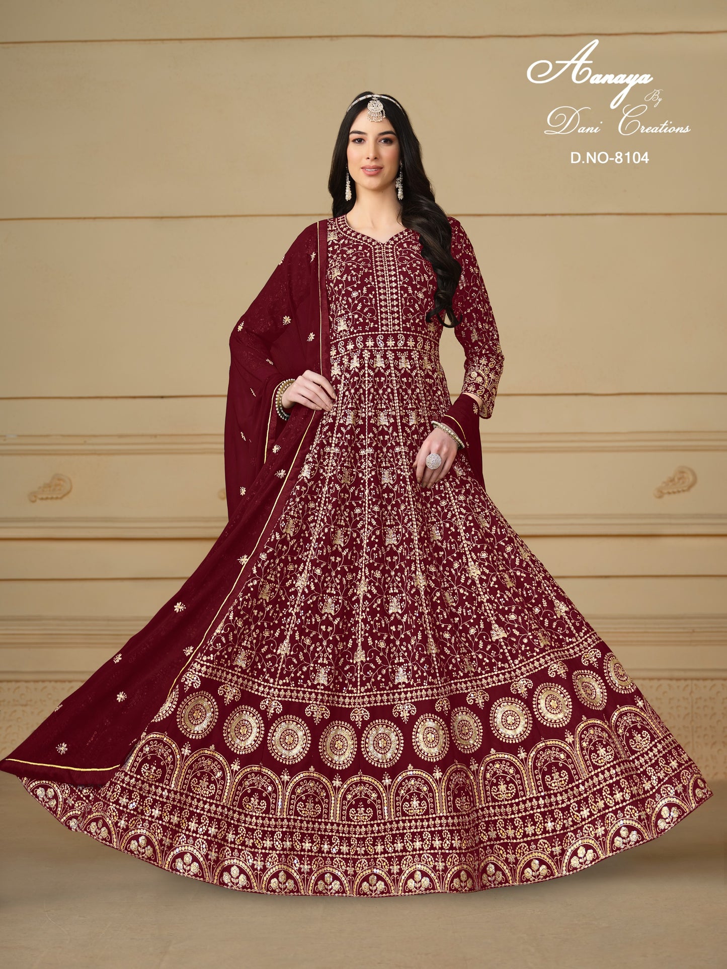8104 Aanaya Vol 181 Dani Creation Faux Georgette Pakistani Salwar Suits