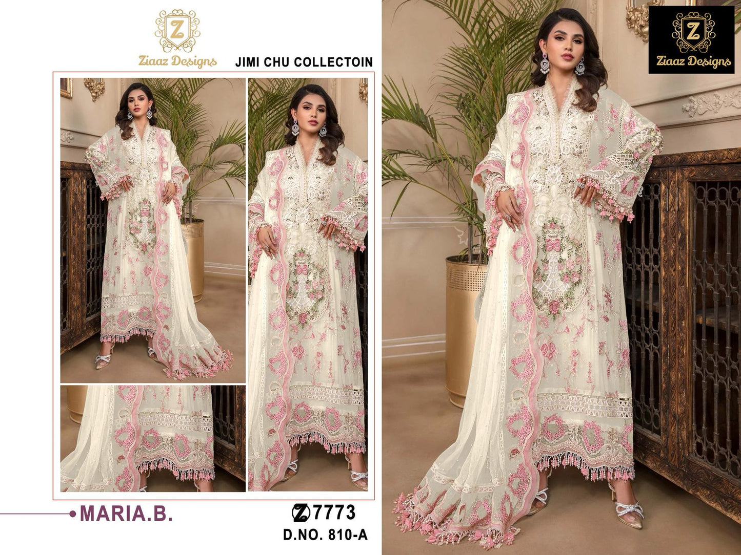 810A Maria B Ziaaz Designs Jimmy Choo Pakistani Salwar Suits
