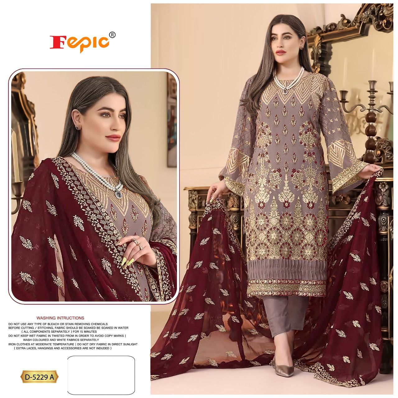 D-5229-A Rosemeen Fepic Pakistani Salwar Suits