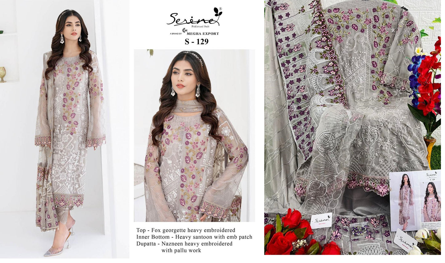 S-129 Serine Pakistani Salwar Suits