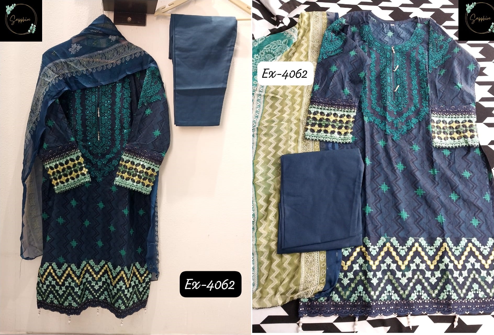 4062 Sapphire Pakistani Readymade Suits