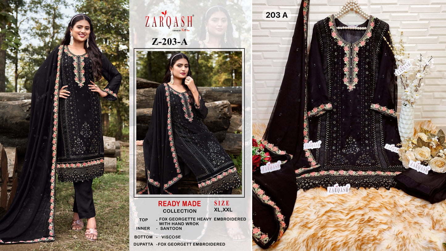 203A Zarqash Pakistani Readymade Suits