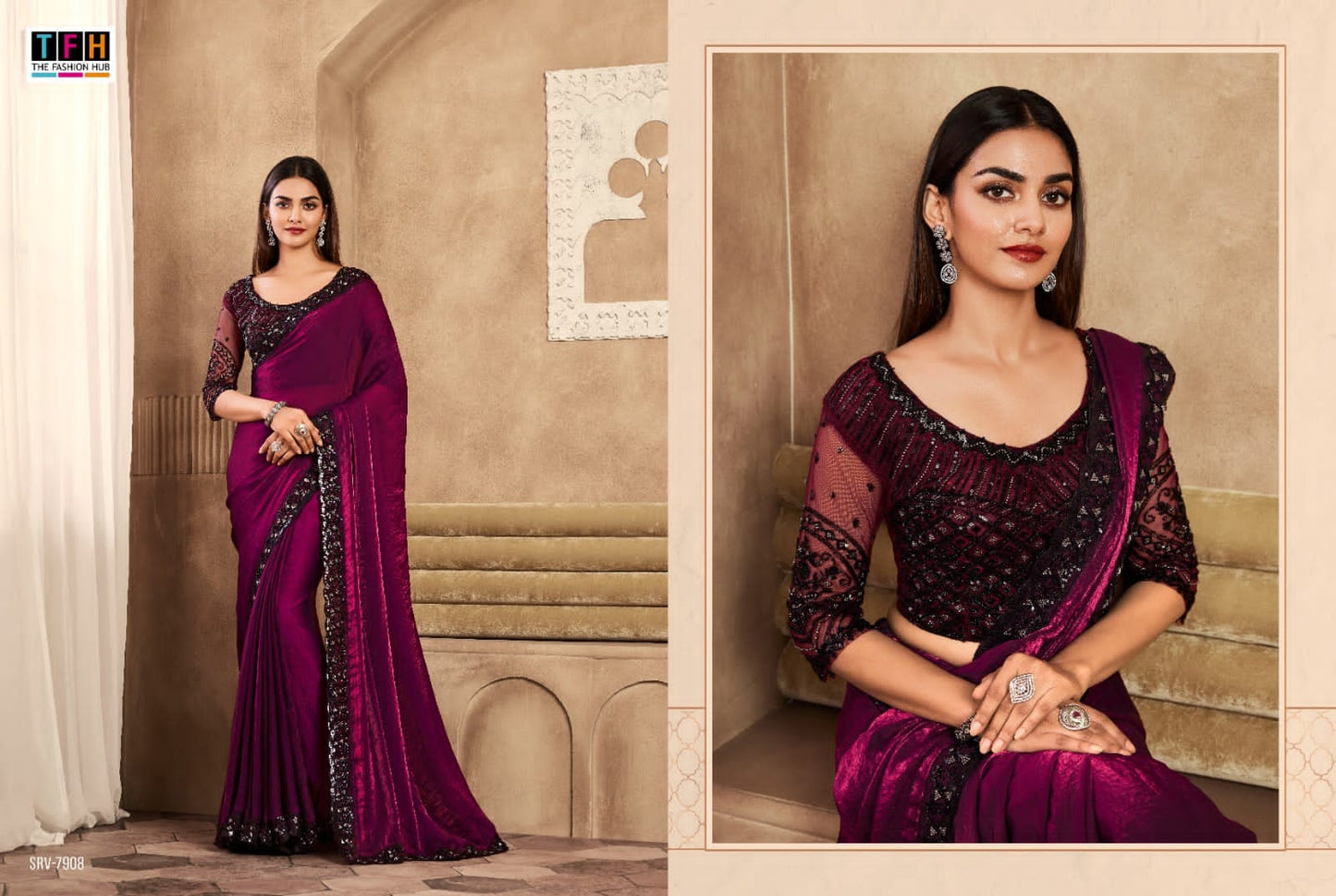7908 Sarvaratna Tfh Sarees