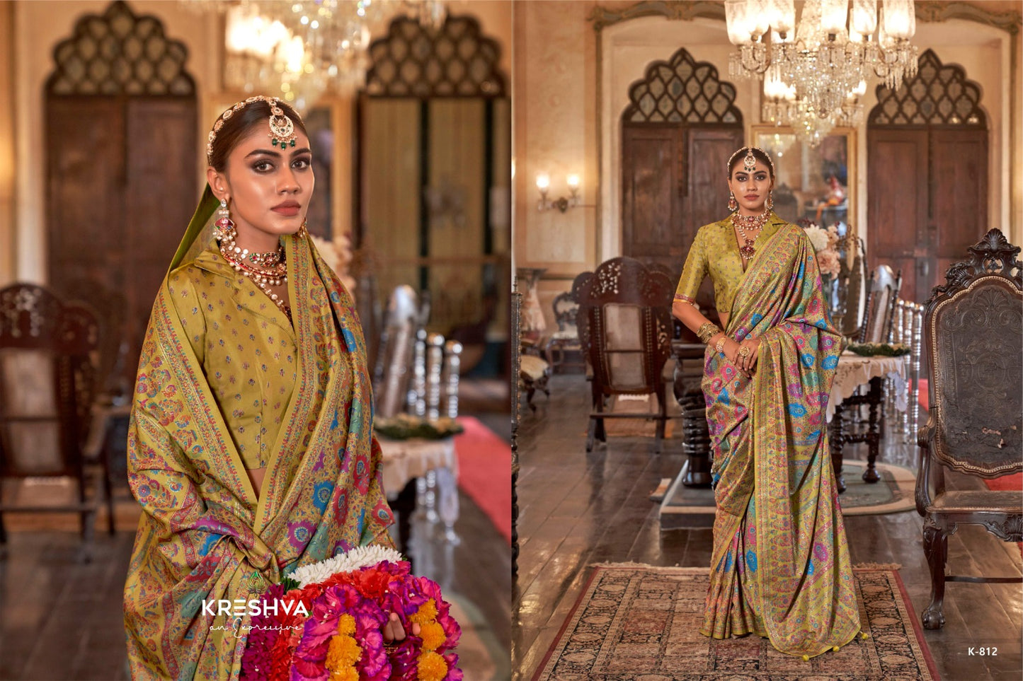 812 Pushpa Rani Kreshva Print Sarees