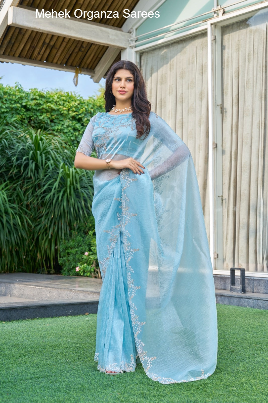814A Mehek Organza Sarees