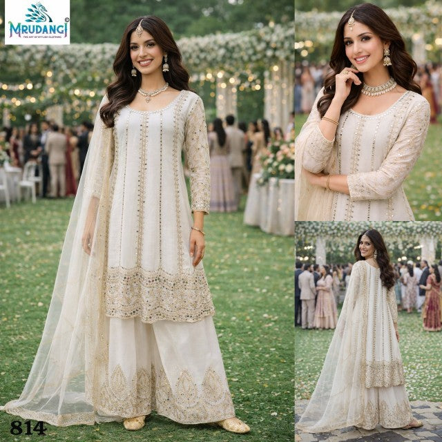 814 Ruby Mrudangi Premium Chinon Readymade Suits