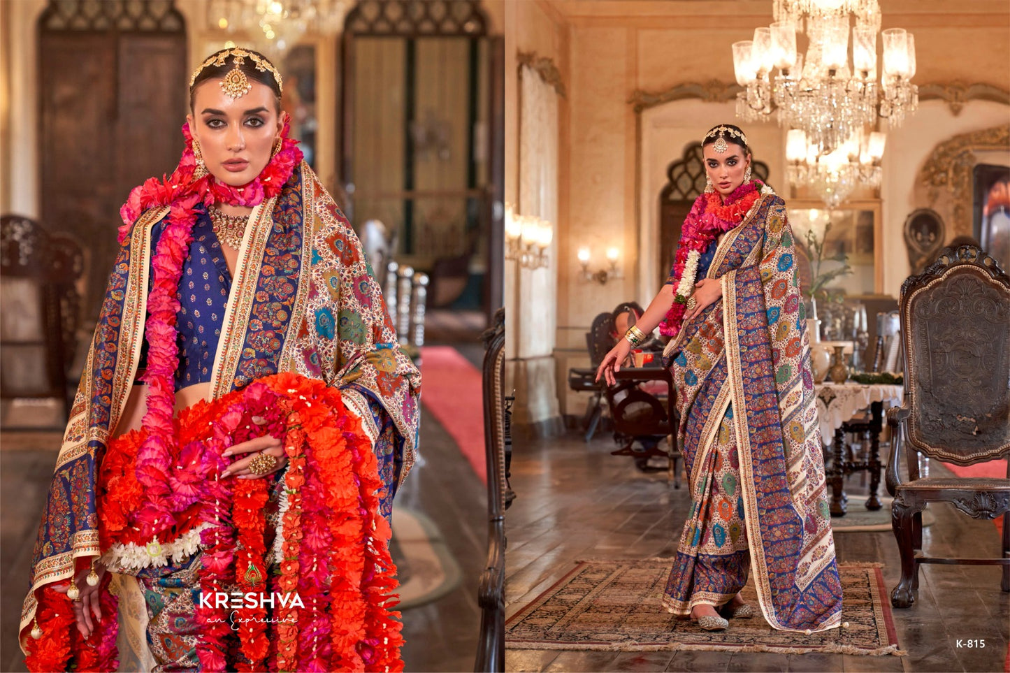 815 Pushpa Rani Kreshva Print Sarees