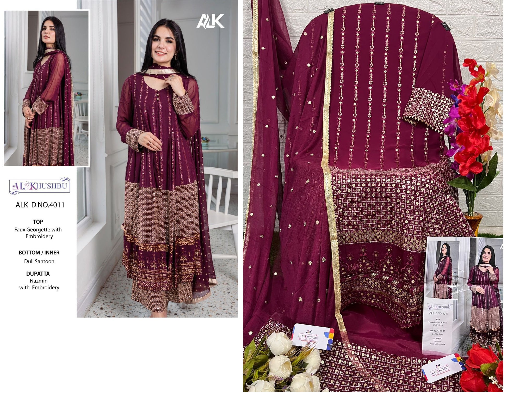 4011 Alk Pakistani Salwar Suits