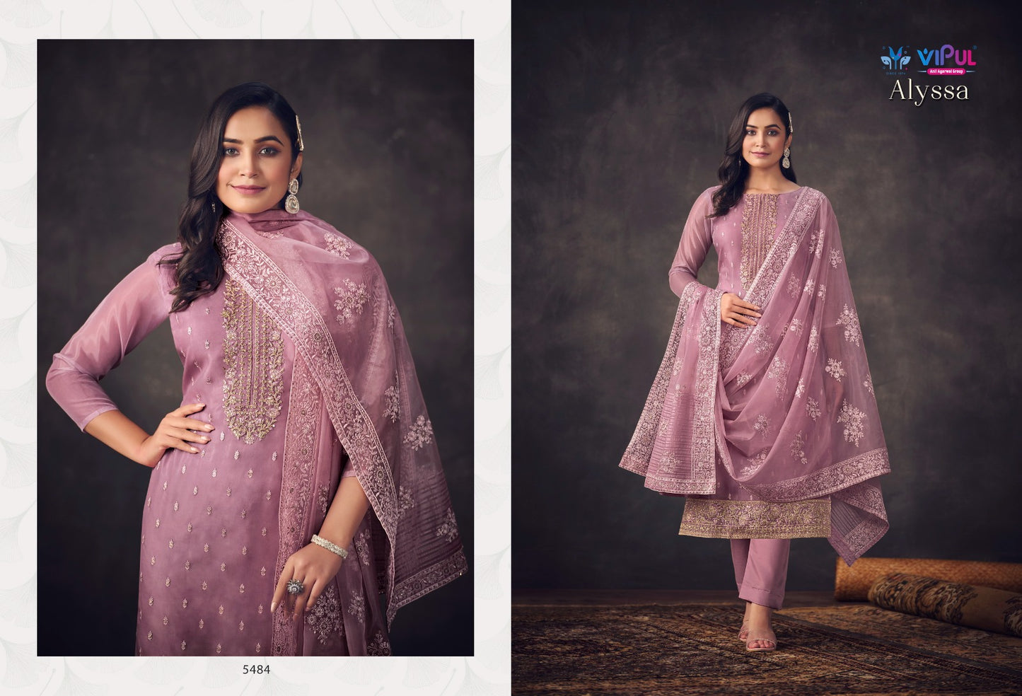 5484 Alysaa Vipul Unstitched Suits