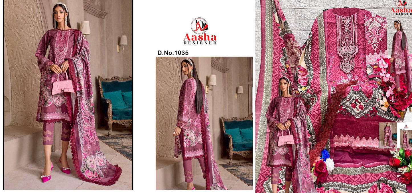 1035 Aasha Designer Pakistani Salwar Suits