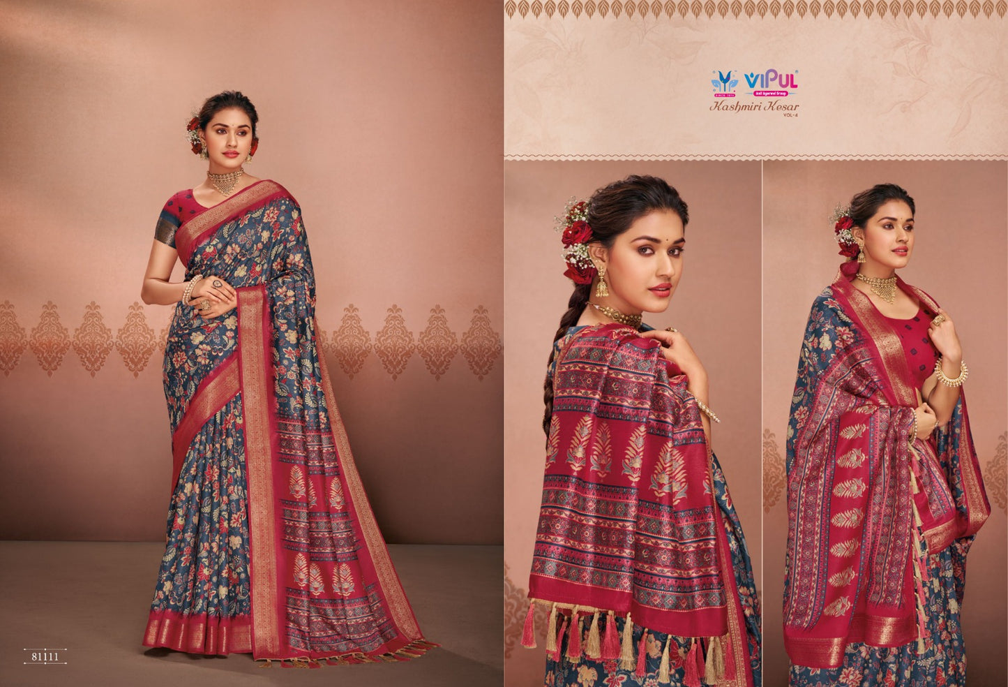 81111 Kashmiri Kesar Vol 4 Vipul Sarees