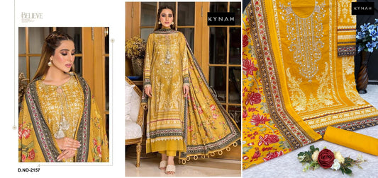 2157 Kynah Karachi Unstitched Suits