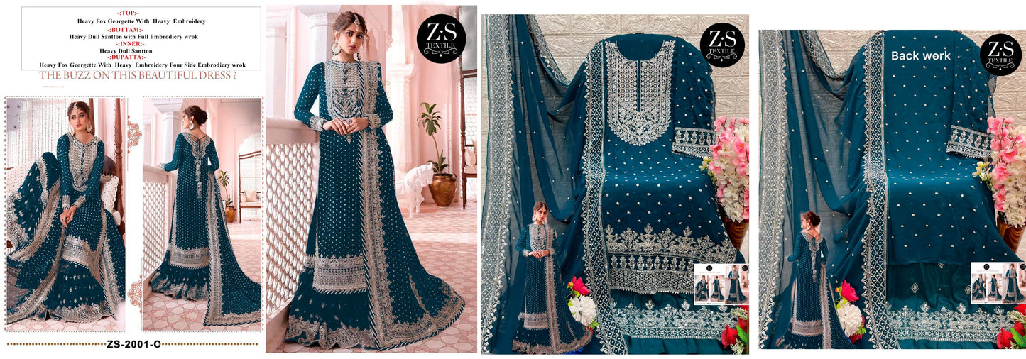 2001C Zs Textile Pakistani Salwar Suits