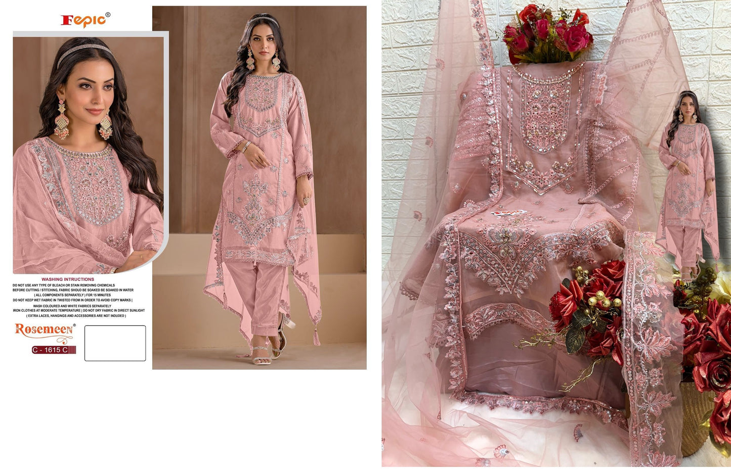 C- 1615-C Fepic Pakistani Salwar Suits