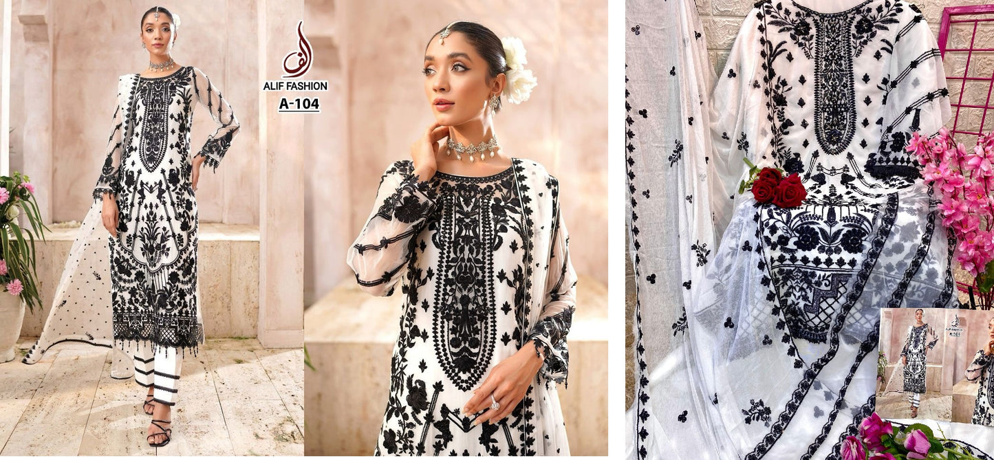 A-104 Alif Fashion Pakistani Salwar Suits