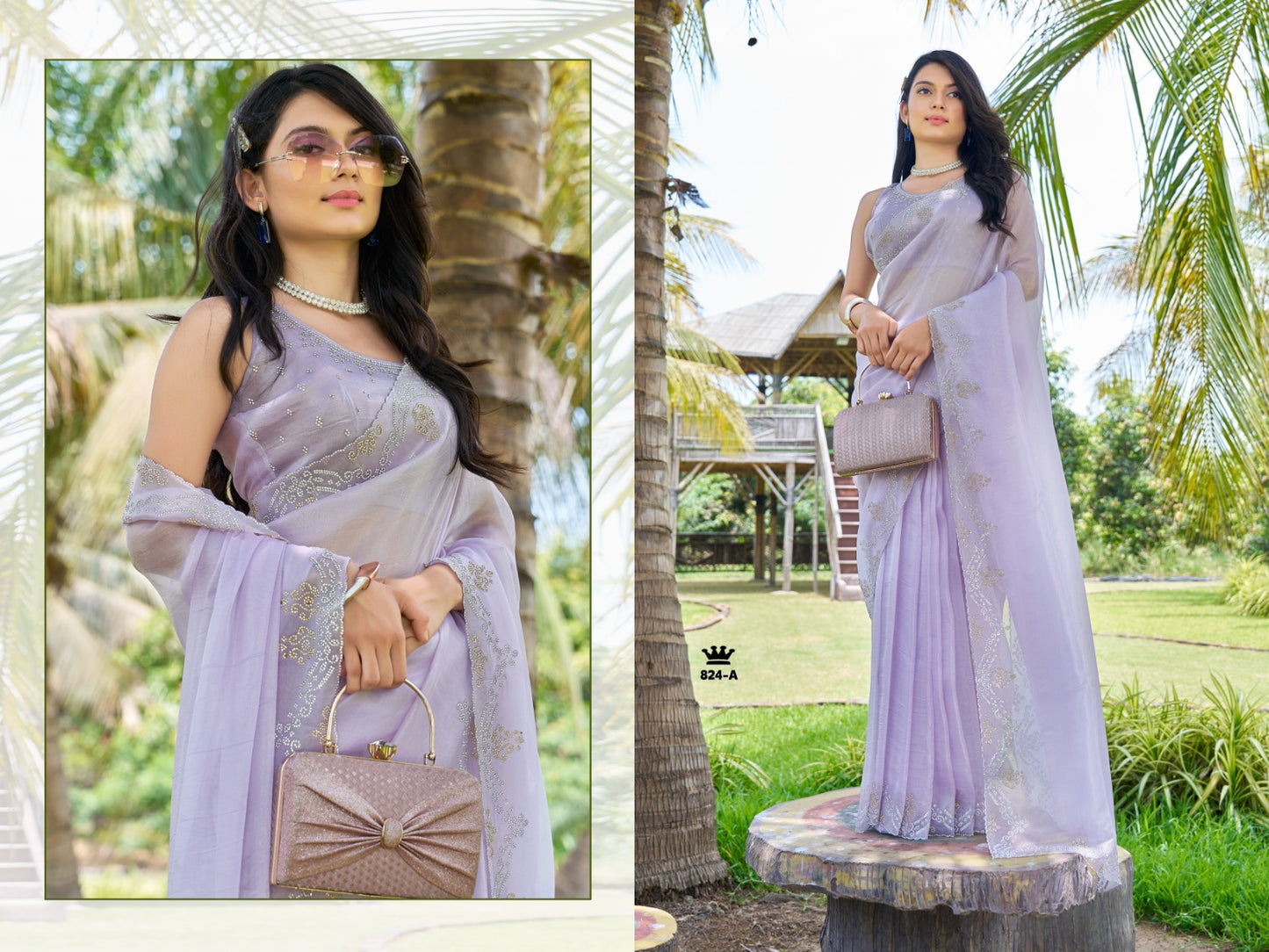 824A Mehek Handwork Sarees