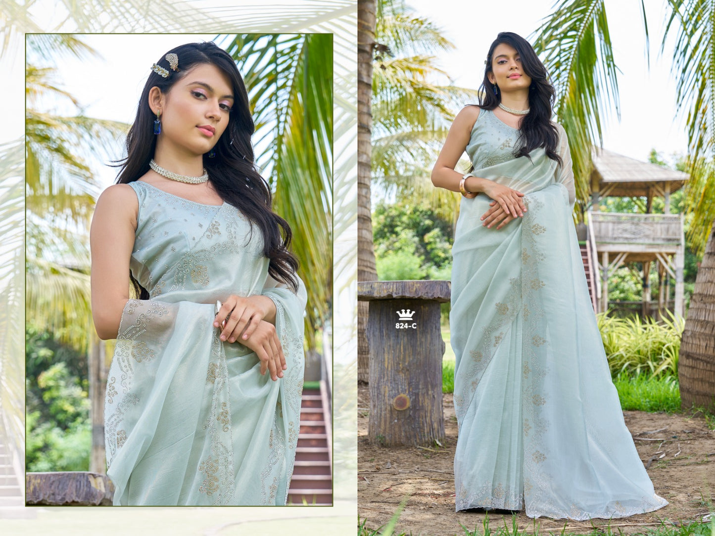 824C Mehek Handwork Sarees