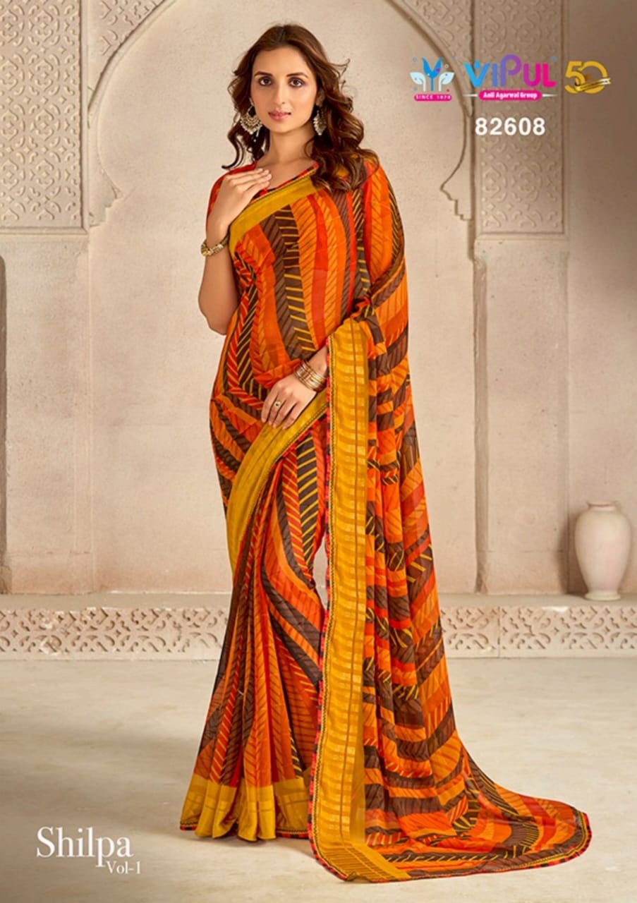 82608 Shilpa Vol 1 Vipul Georgette Sarees