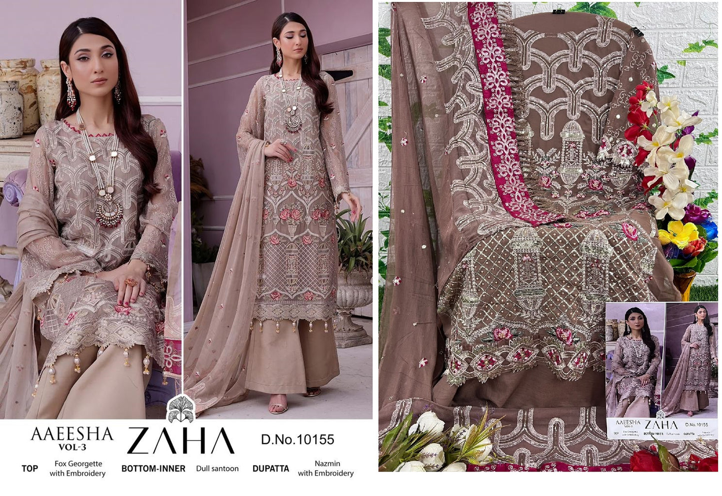 10155 Zaha Pakistani Salwar Suits