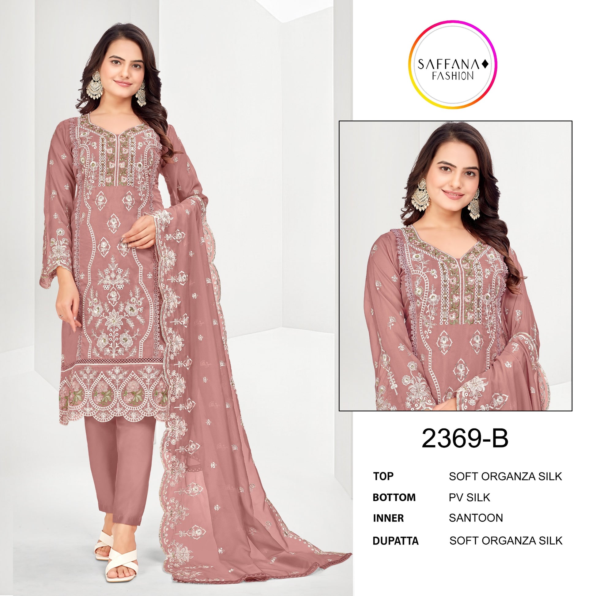 2369B Saffana Pakistani Readymade Suits