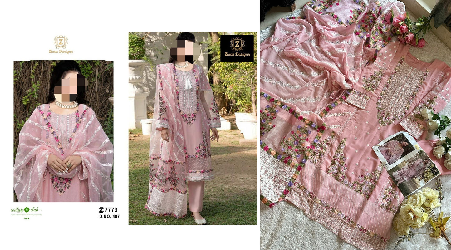 407 Ziaaz Designs Pakistani Salwar Suits