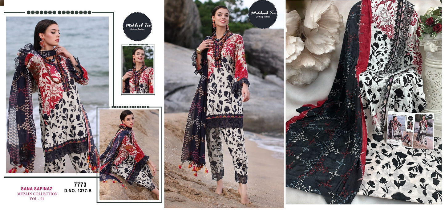 1377B Sana Safinaz Muzlin Collection Vol 11 Mehboob Tex Pakistani Salwar Suits