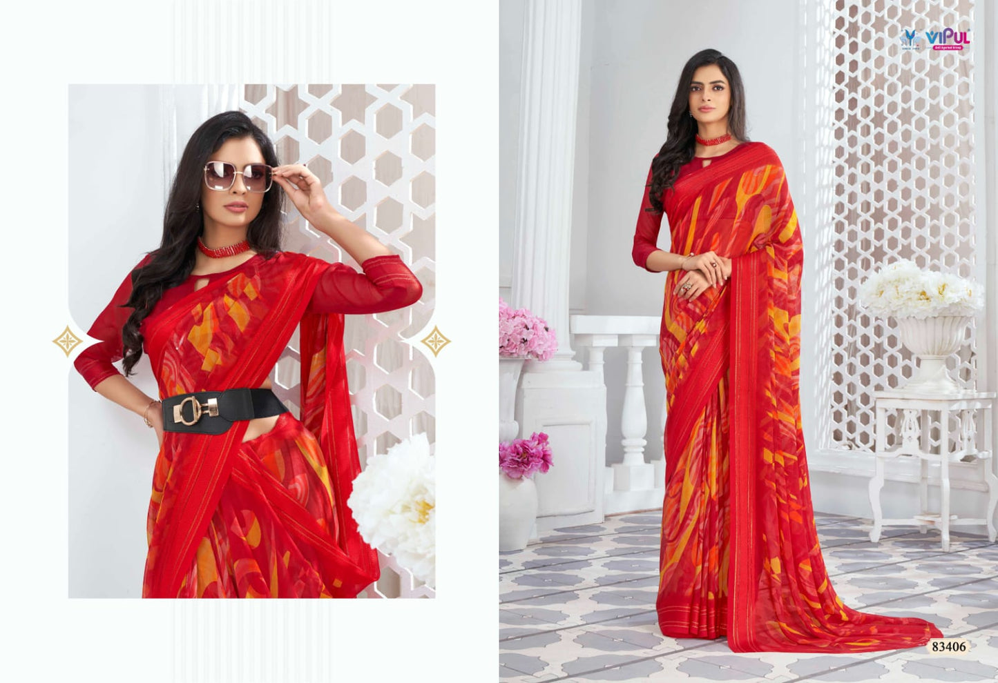 83406 Falguni Vol 2 Vipul Georgette Sarees