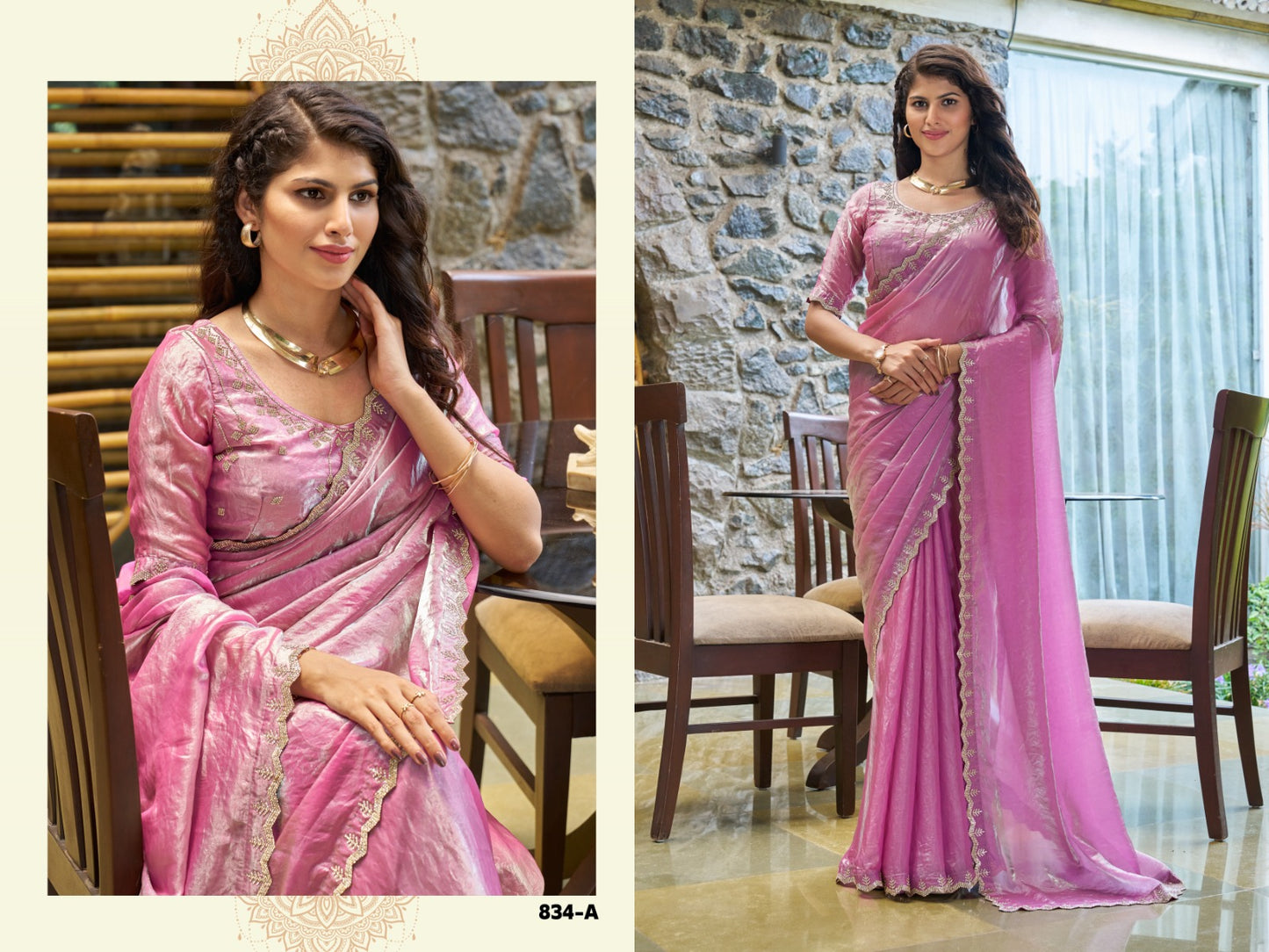 834A Mehek Satin Silk Sarees