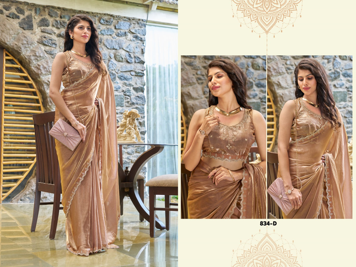 834D Mehek Satin Silk Sarees