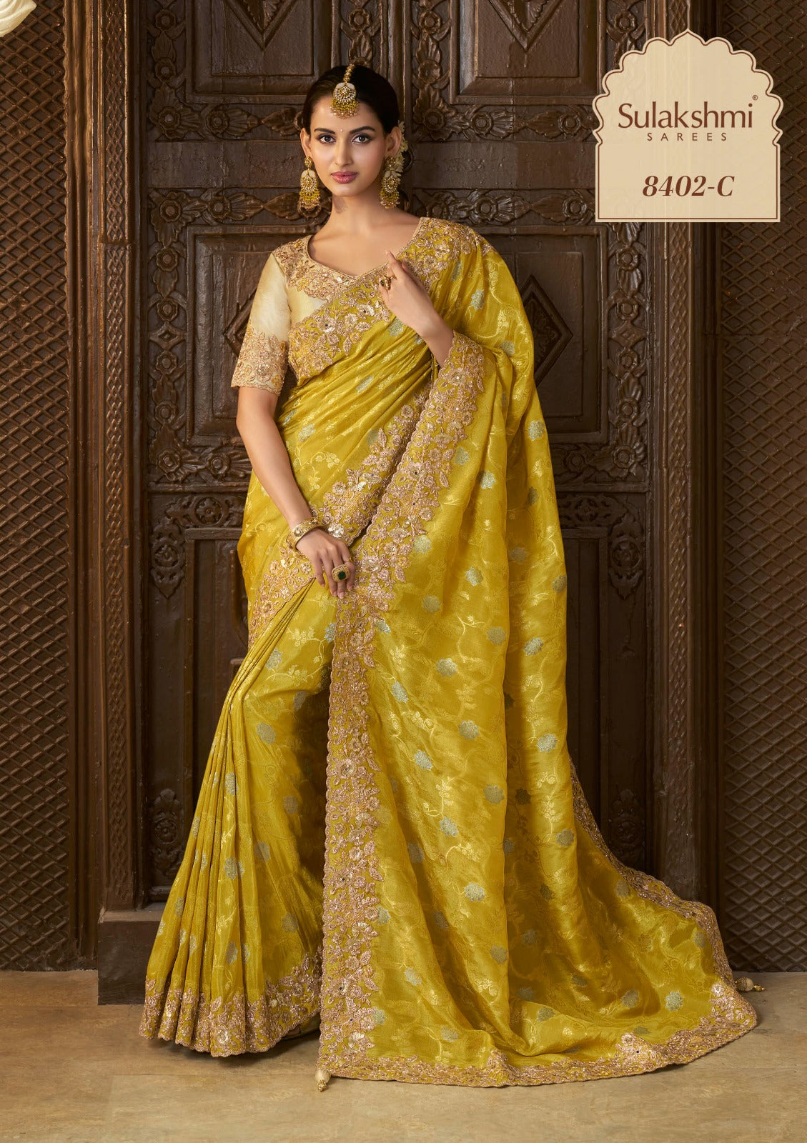 8402C Wedding Saga Sulakshmi Prints Stone Sarees
