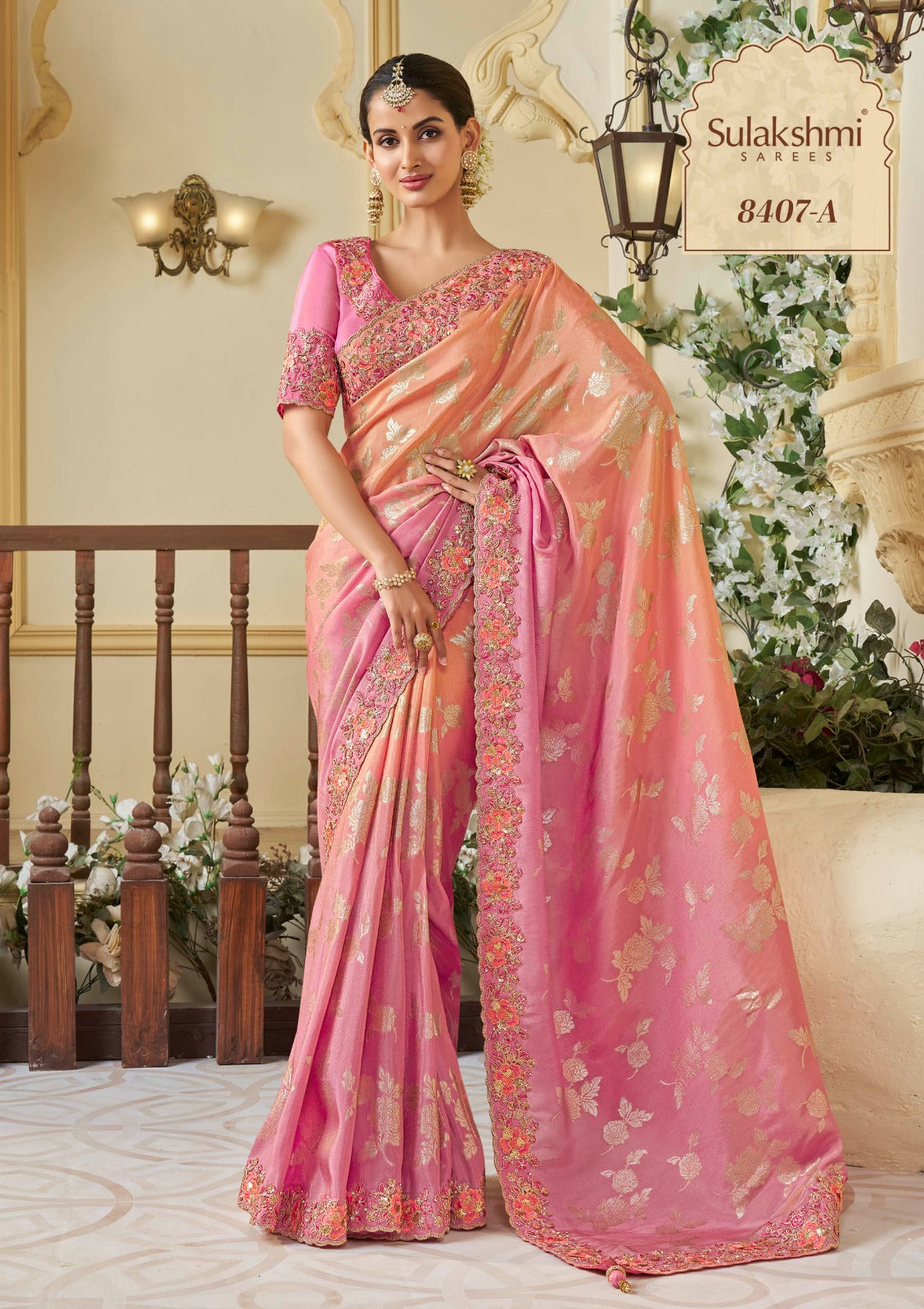 8407A Wedding Saga Sulakshmi Prints Stone Sarees