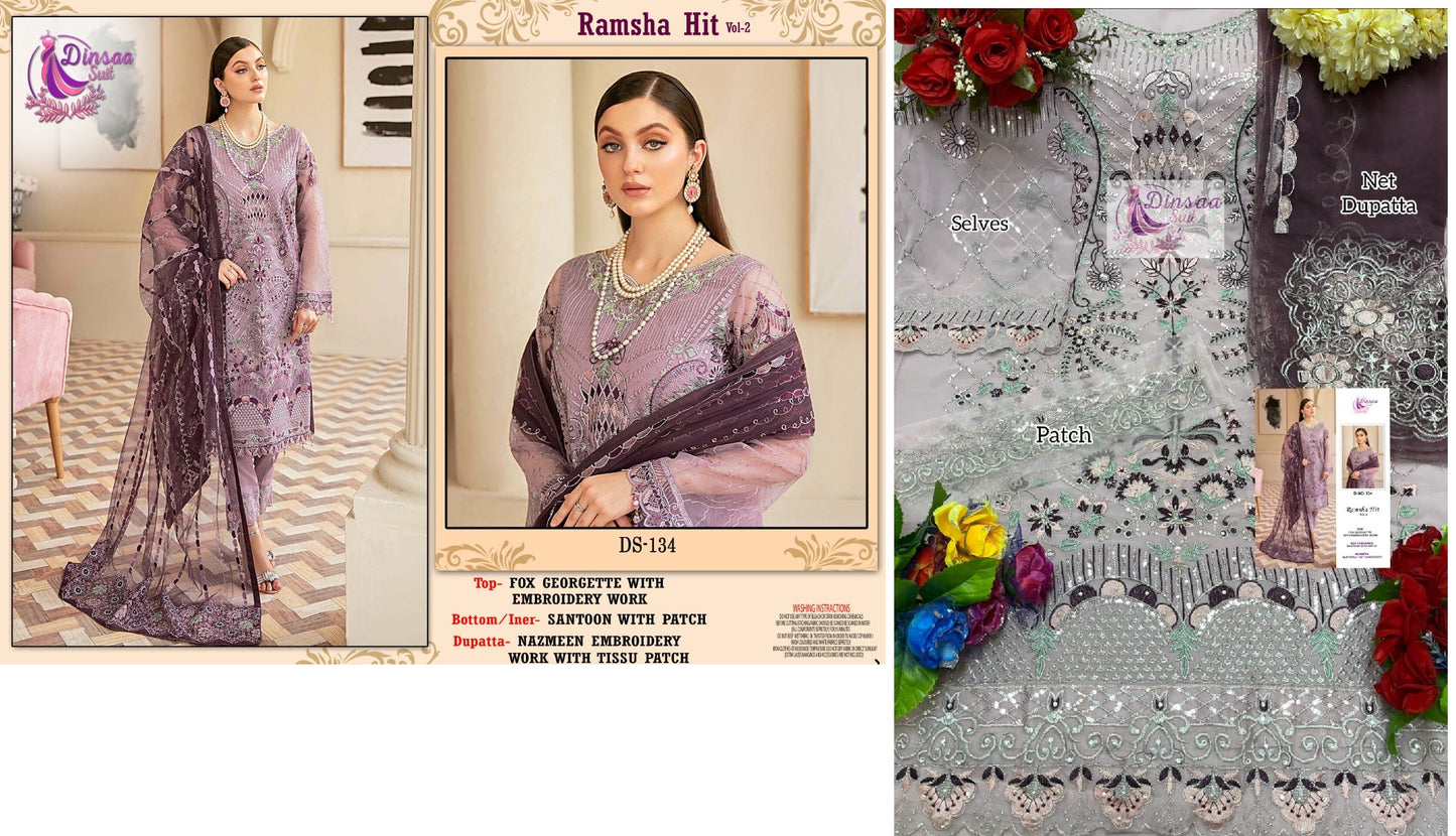134 Ramsha Hit Vol 2 Dinsaa Suit Pakistani Salwar Suits
