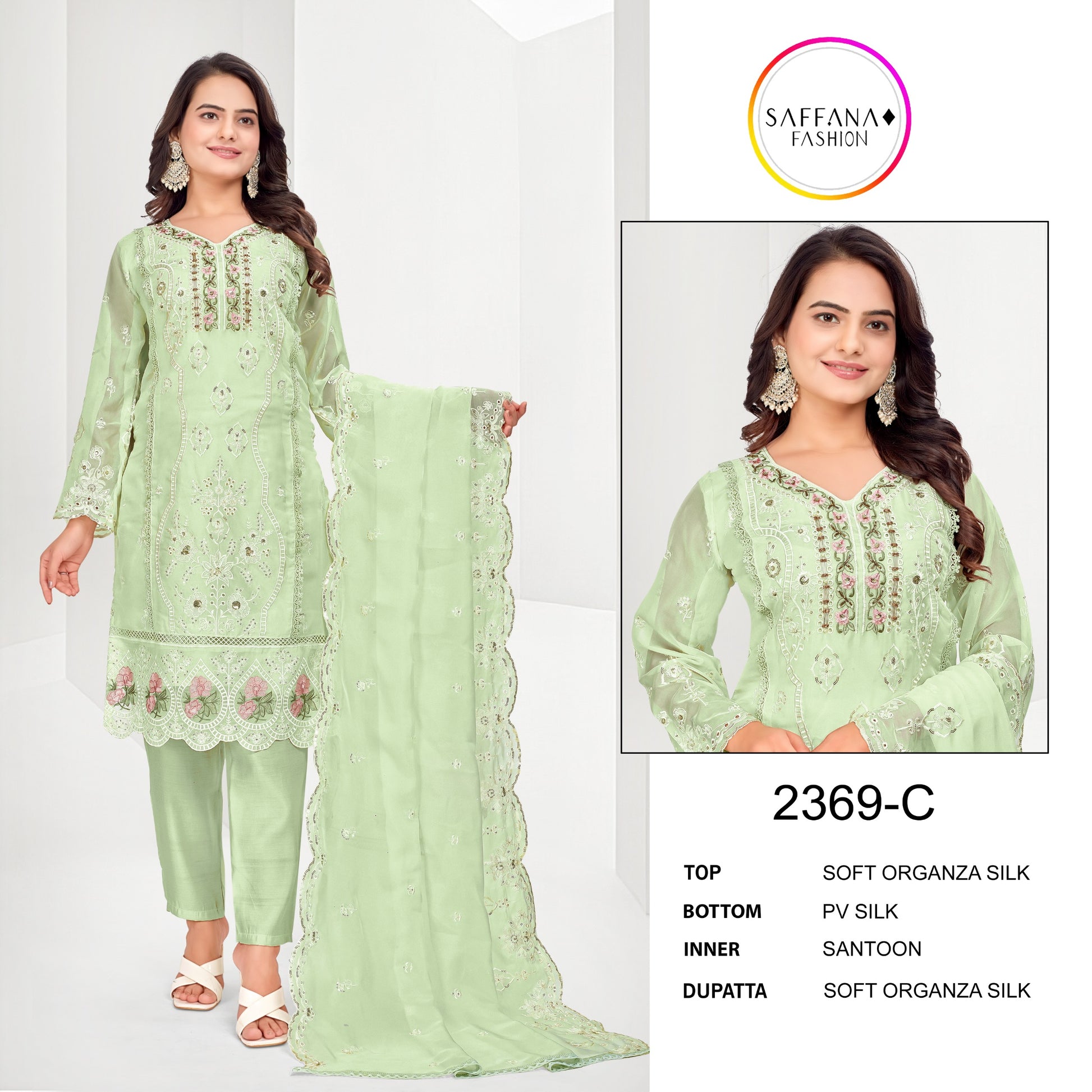 2369C Saffana Pakistani Readymade Suits