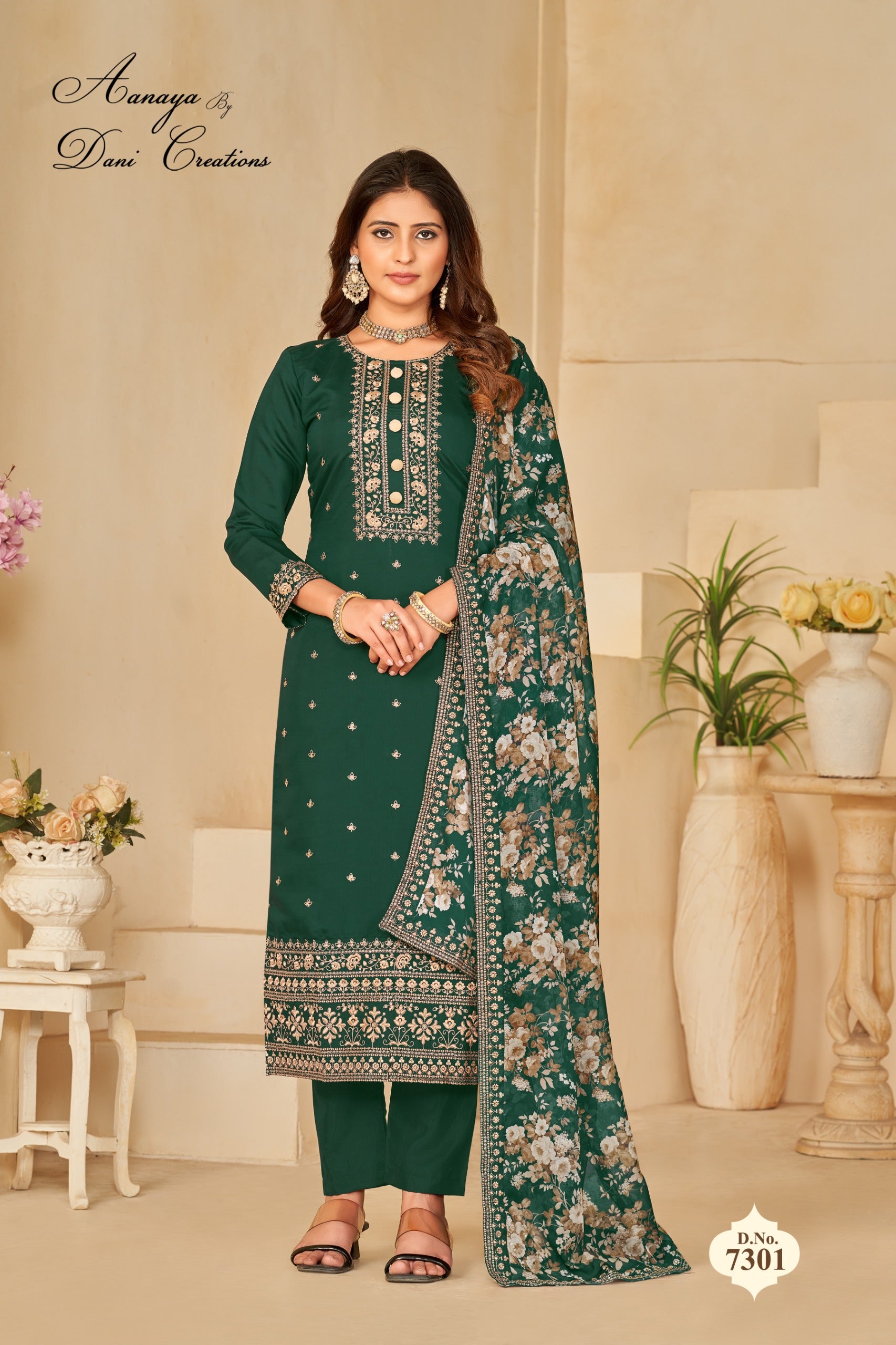 7301 Aanaya Vol 173 Dani Creation Unstitched Suits