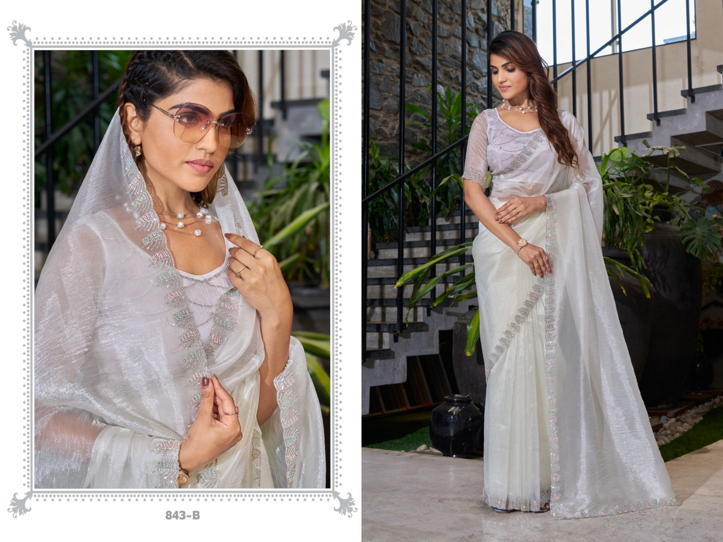 843B Mehek Handwork Sarees